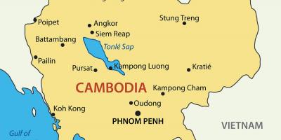 Cambodja byer kort